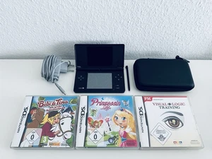 Nintendo DSi Schwarz Handheld Spielkonsole + 3 Spiele - Bild 1 von 4