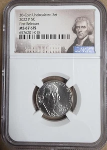 2022 P Jefferson Nickel NGC MS67FS First Releases - Picture 1 of 2