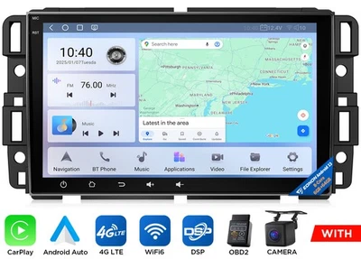 Radio estéreo para automóvil GMC Chevy Buick 8 núcleos Android 13 6+64G 4G LTE CarPlay GMX6S Foto 1 de 4