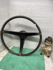 1967 1968 1969 AMC Javelin Steering Wheel Woodgrain Rim Cracks In Usual Spots - Bild 1 von 23
