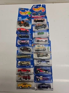 Hot Wheels Lot of 20 Vintage 90s Diecast Cars Blue Card Collector Series NIP - Picture 1 of 7