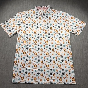 Proud 90 Poloshirt Herren 2XL weiß The Chairmans Cup Golf Film Print All Over - Bild 1 von 6