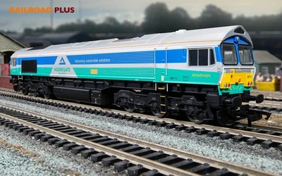 Hornby R30428 Railroad Plus Class 66 Aggregates Industries Sence Diesel Loco - Image 1 of 4