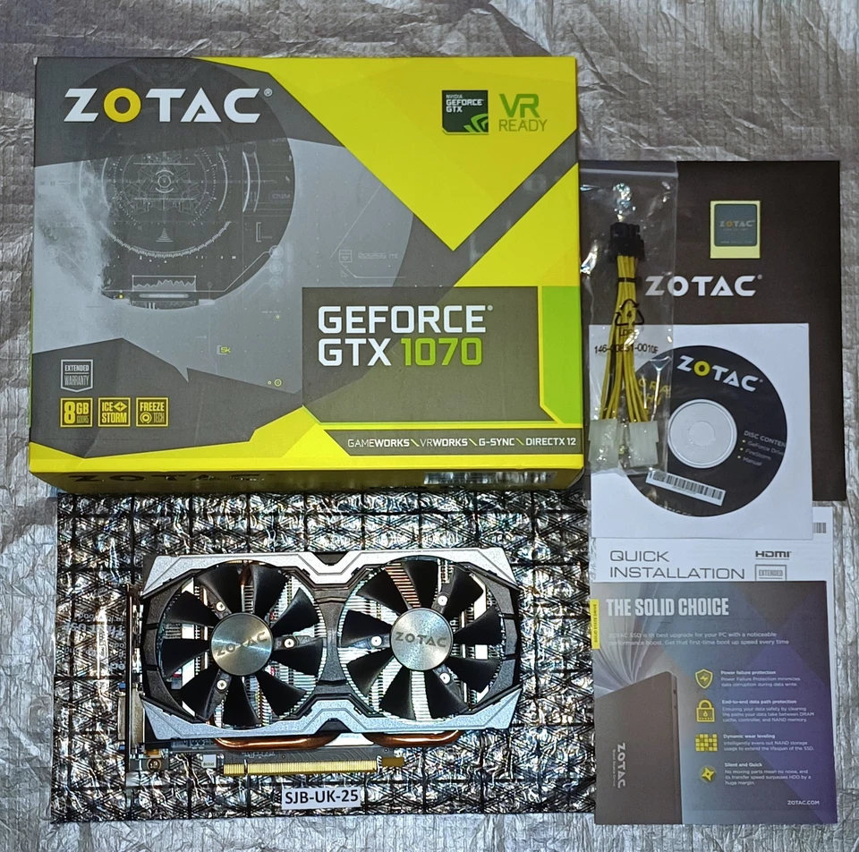 ZOTAC NVIDIA GeForce GTX 1070 8GB  Mini - Boxed - Complete (ZT-P10700G-10M) - Image 1 of 4