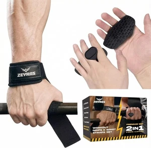 HANDSCHLAUFEN FÜR GEWICHTHEBEN & ANTI-RUTSCH TRAININGSGRIFFE PREMIUM SET MIT ETUI - Bild 1 von 9