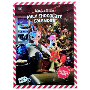 M&S Wallace and Gromit Milk Chocolate Advent Calendar 80g, Christmas Sweet Gift - Picture 1 of 6