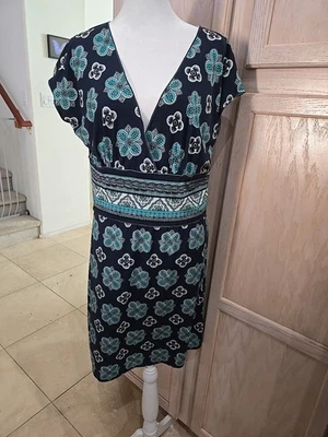 Vestido para mujer estampado azul marino edición máxima talla grande Foto 1 de 3