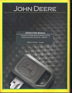 John Deere GS30 GS45 GS75 Commercial Walk Behind Mowers Operator's Manual - Picture 1 of 1