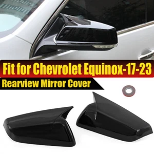 For Chevrolet Equinox OX Horn Style Black Mirror Cover Cap Assemblies 2017-2023 - Picture 1 of 11