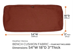Accessori Classici Montlake Copricuscino Panca Impermeabile 54x18x3", Hennè - Foto 1 di 5