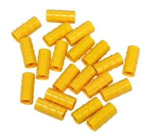 LEGO Technic - 20 x Axle Connector - w/ Ridges - Yellow - New - (6538b, EV3) - Picture 1 of 3