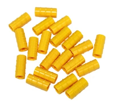 LEGO Technic - 20 x Axle Connector - w/ Ridges - Yellow - New - (6538b, EV3) - Image 1 of 3