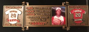 Frank Robinson Hall of Fame Career Stats Door Pin REDS ORIOLES - Picture 1 of 2