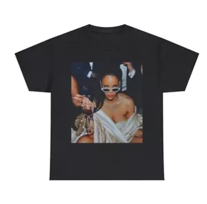 Rihanna T-shirt Hip Hop Clothing Unisex Classic Fit Party Shirt - Picture 1 of 6