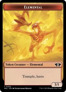 *foil* ELEMENTAL 0002 / SPIRIT 0014 TOKEN March of Machines Aftermath MTG - Picture 1 of 2