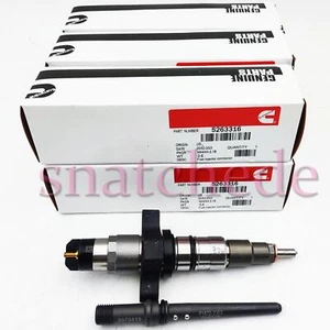 6x 0445120238 Diesel Fuel Injector w/tube Fits For 04-09 Dodge Ram Cummins 5.9L - Picture 1 of 15