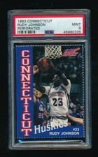 1993 94 Un Connecticut Huskies Team Issue Rudy Johnson #23 psa 9 highest pop 1