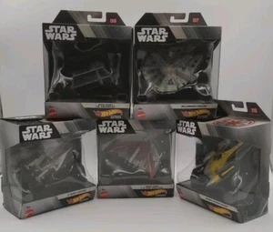 Hot Wheels Star Wars Starships Select Lote de 5 Ahsoka Tano T-6 Halcón Milenario - Imagen 1 de 11