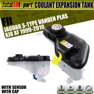 Engine Coolant Reservoir w/ Cap & Sensor for Jaguar S-Type Super V8 XFR XF XJ8 - Image 1 of 4