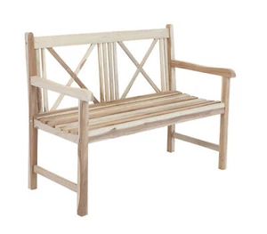 Gartenbank Malmö 2-sitzig aus Teak mit Armlehnen - Bild 1 von 5