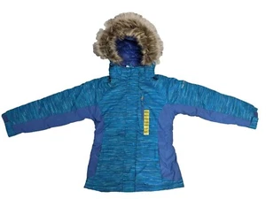 Free Country Girl's Hooded Boarder Jacket Coat - Faux Fur Hood - Large (14/16) - Picture 1 of 1