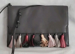 Bolso sin asas bandolera de cuero gris metálico Rebecca Minkoff SOPHIA etiquetas AUTÉNTICAS - Imagen 1 de 24
