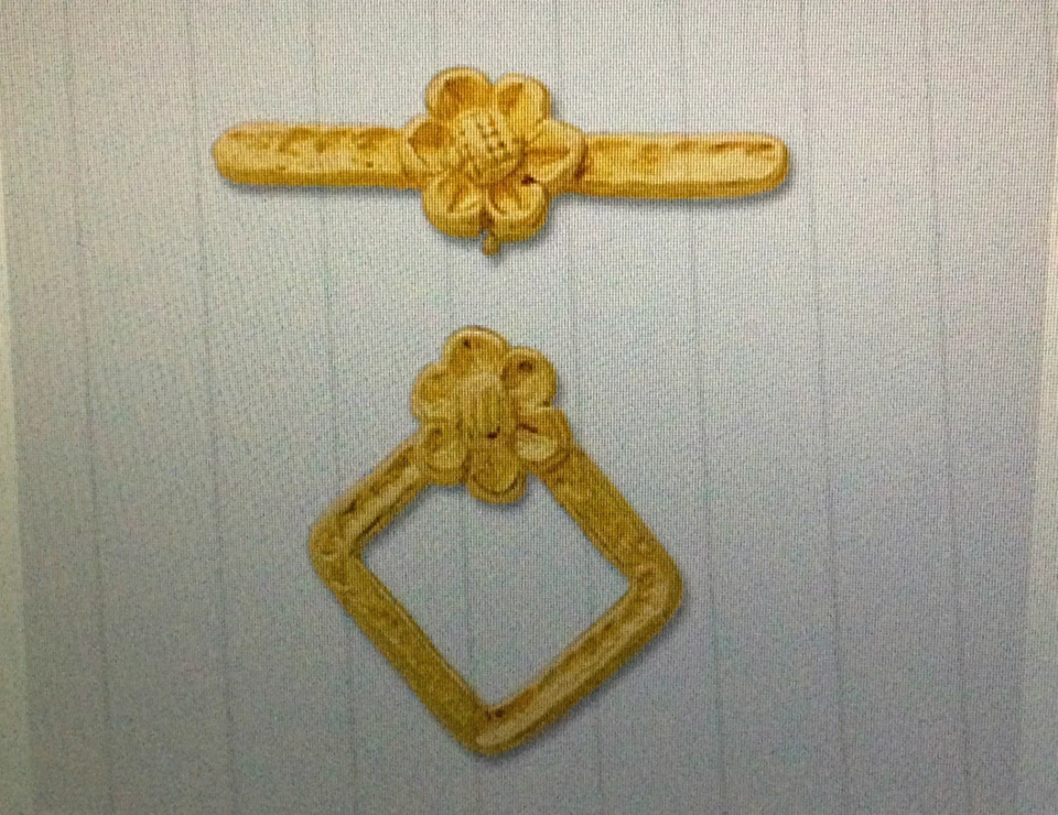 (1) NEW,TOGGLE CLASP, YELLOW GOLD PLATED STERLING SILVER - Image 1 of 1