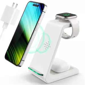 Wireless Charging Station 3 in 1 Fast Charging Station,Wireless Charger Stand - Picture 1 of 5