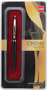 Cello Signature Creme Ebony Roller Pen German ink Smooth writing Brass Body Gift