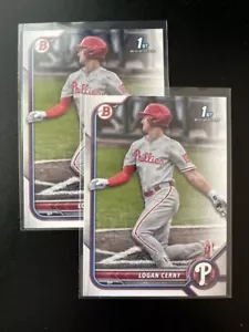 Lotto 2 carte 2022 Bowman Prospects #BP120 Logan Cerny - Phillies - Foto 1 di 1