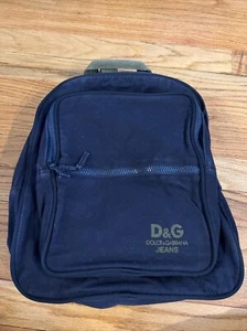 Dolce&Gabbana Jeans BackPack Bag Denim Blue Unisex Ittierre 100% Cotton - Picture 1 of 14