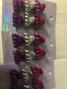 Scunci Mini Jaw Clips -3- 6 count Packs Mulitcolored - Picture 1 of 1