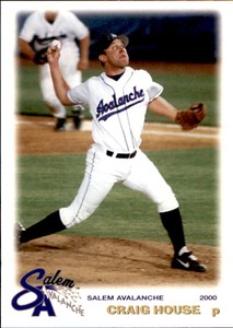 2000 Salem Avalanche Grandstand #16 Craig House Bartlett Tennessee Baseball Card