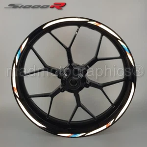 S1000R Motorsport motorcycle reflective wheel stickers rim stripes for bmw Hp4 - Picture 1 of 7