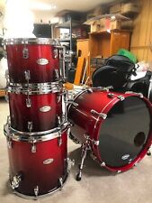 pearl reference 4 piece drum set in Scarlet Fade