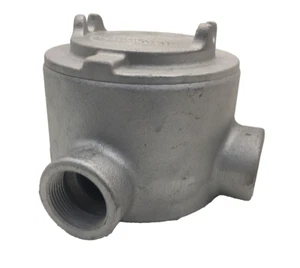 GUAL49 CROUSE TRASERO 2 BUJES REDONDO CONDUCTO SALIDA CAJA CON CUBIERTA Y BUJES DE 1,25 PULGADAS - Imagen 1 de 6