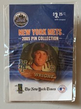 DAVID WRIGHT, RARE ! 2005 "NEW YORK TIMES" COLLECTOR'S PIN, NY METS !
