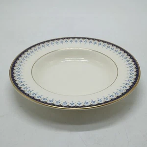 Vintage Minton "Consort" Rimmed Soup Bowl, Blue/Cream/Gold Floral - Seconds - Picture 1 of 16