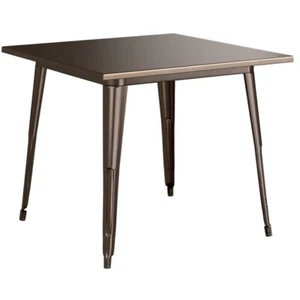 36'' Square Cooper Metal Indoor or Outdoor Restaurant Patio Table - Cafe Table - Picture 1 of 6
