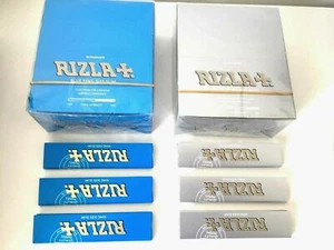 RIZLA BLUE SLIM / SILVER SLIM KING SIZE ROLLING PAPERS 10,20,30 & 50 BOOKLETS - Picture 1 of 4