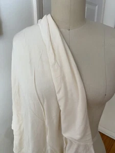 Rayon Jersey Textile Spandex Sewing Clothes Stretchy Ivory White Fabric - Picture 1 of 4