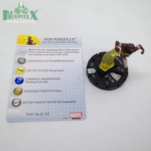 Heroclix Invincible Iron Man set Iron Monger 2.0 #037 ¡Figura rara con tarjeta! - Imagen 1 de 1