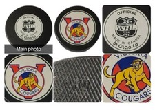 1966-1991 25th ANNIVERSARY VICTORIA COUGARS WHL RARE INGLASCO OFFICIAL GAME PUCK