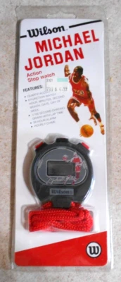 复古 Michael Jordan 秒表 Wilson Sporting Goods 全新密封手表 — 第 1/2 张图片