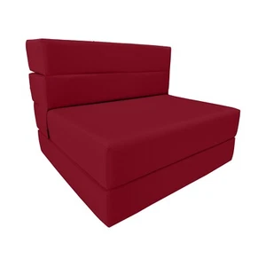 Sdraio Materasso Pieghevole in Schiuma, Poltrona Letto Portatile 6x32x80 Rosso - Foto 1 di 9