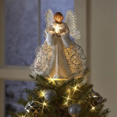 Weihnachtsengel Engel Christbaum Schmuck Winter Weihnachtsbaumspitze Deko Figur - Bild 1 von 4