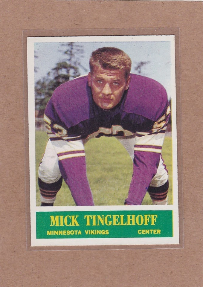 1964 PHILADELPHIA FOOTBALL MICK TINGELHOFF ROOKIE #110 VIKINGS NM *A36623 - Image 1 of 1