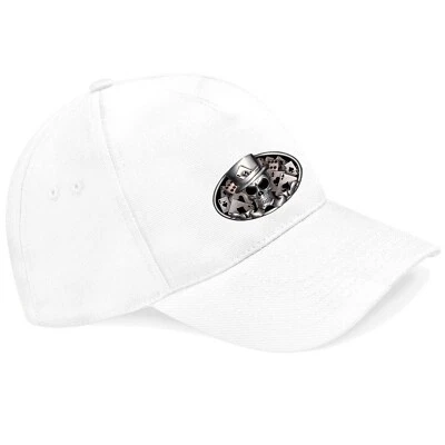 Skull Poker Totenkopf Rockabilly Weiße Baseball Cap Baseballcap - K135 -Weiß - Bild 1 von 2