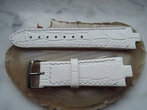 Leder Uhrenarmband Ersatzband weiss 8,5/21 mm b21 - Bild 1 von 2