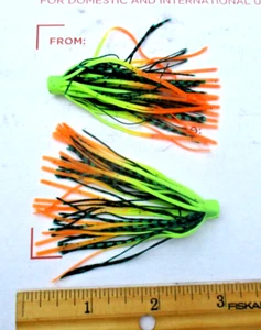 10ct FIRE TIGER 3 pulgadas SILICONA Hula FALDAS Push-On Bajo Spinnerbaits Plantillas Señuelos - Imagen 1 de 6